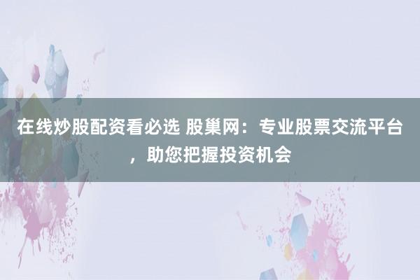 在线炒股配资看必选 股巢网：专业股票交流平台，助您把握投资机会