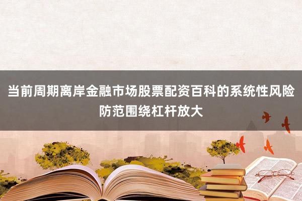 当前周期离岸金融市场股票配资百科的系统性风险防范围绕杠杆放大